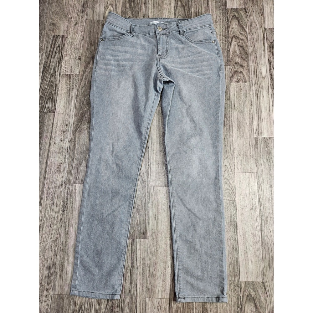 Old Navy Super Skinny Jeans Womens 6 Gray Stretch Mid Rise Denim